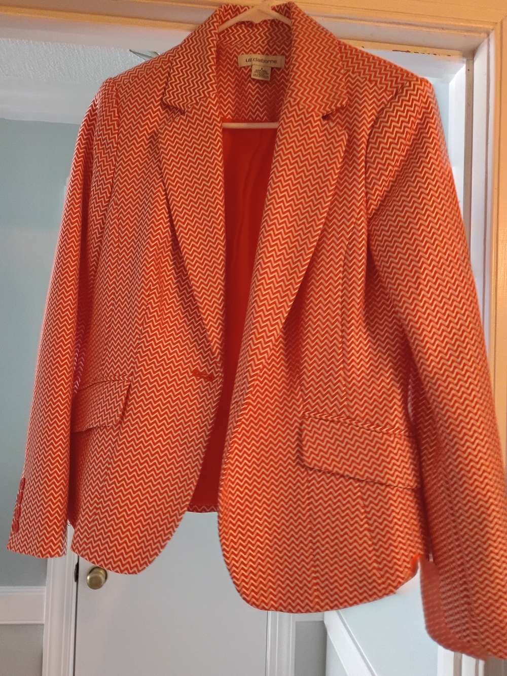 Liz Claiborne Coral Zigzag Blazer